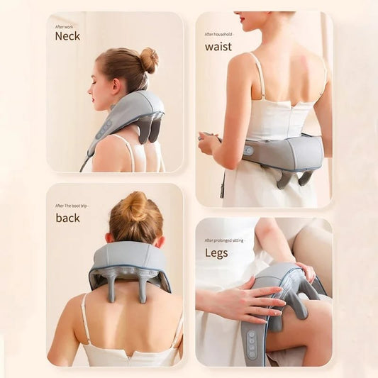 MASAJEADOR CERVICAL Y HOMBROS CON TERAPIA DE CALOR