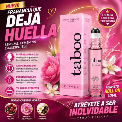 PERFUME ROSA CON FEROMONAS PARA MUJER 10ML TABOO